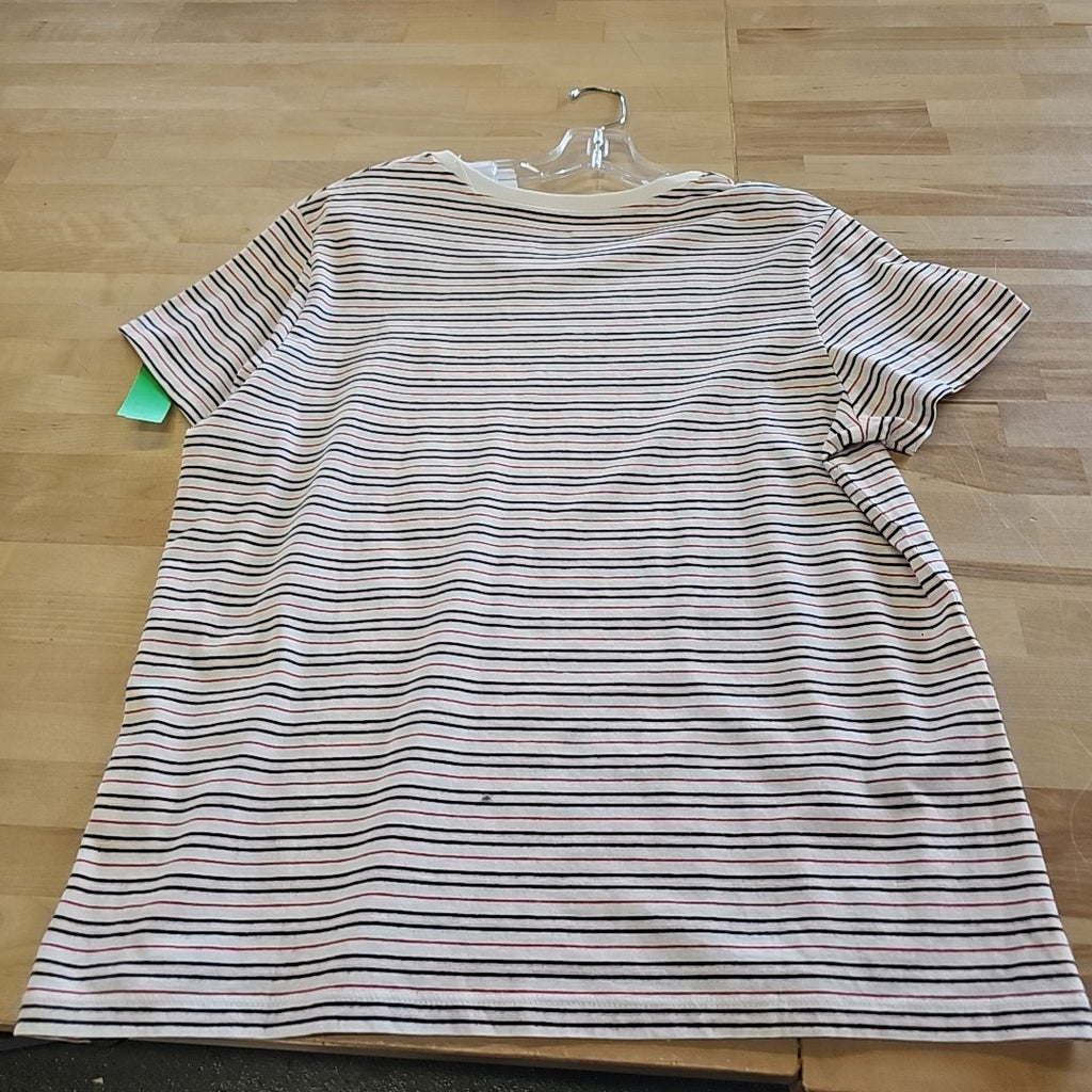 Levi's Premium Women's the Perfect Crewneck Cotton T-Shirt - Anita Stripe Zinfan