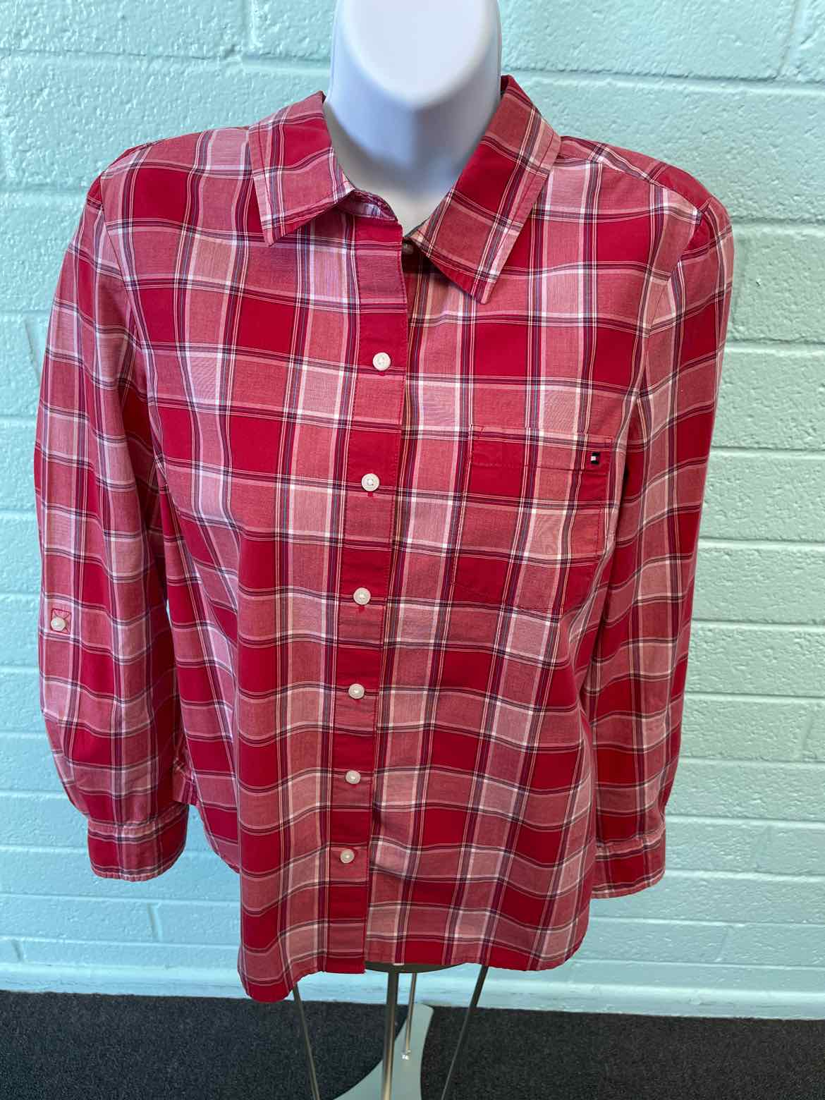 Tommy Hilfiger Size SP Red Button Down Shirt