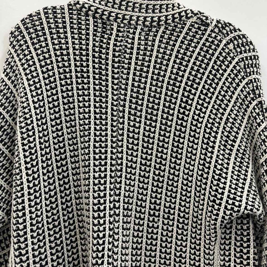 Pink Republic Size L BLACK & WHITE Cardigan