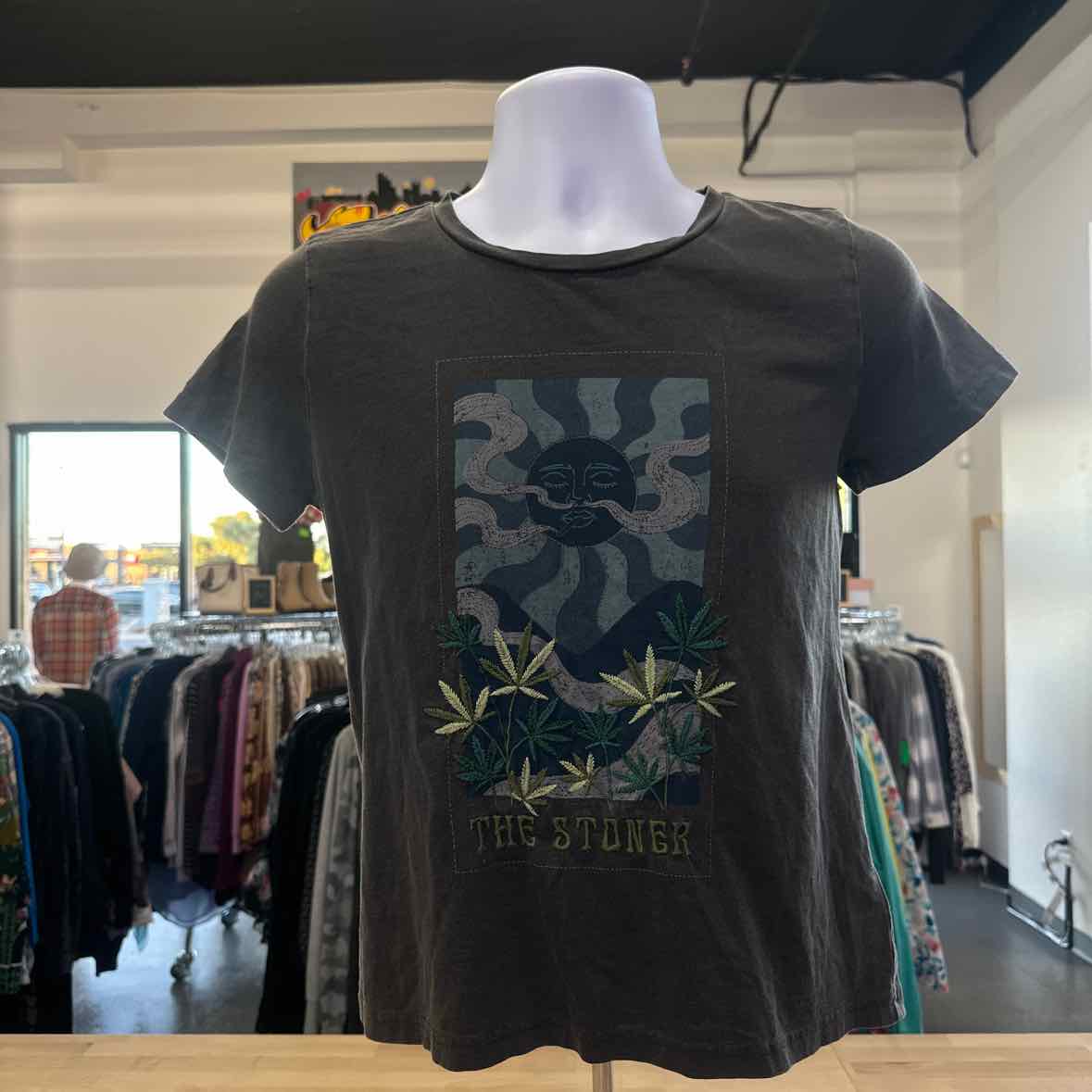 Lucky Brand Size S Gray T-shirt