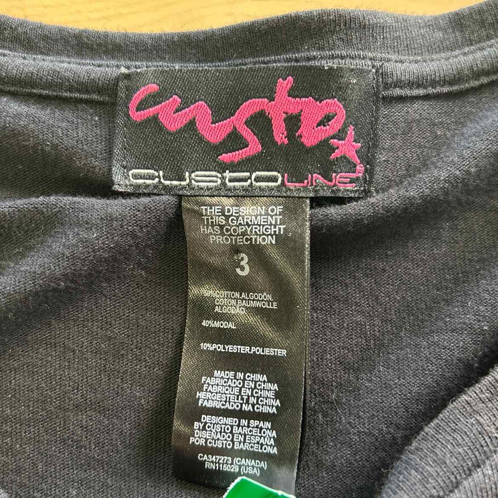 custo line Size 3 Black Preloved Longsleeve