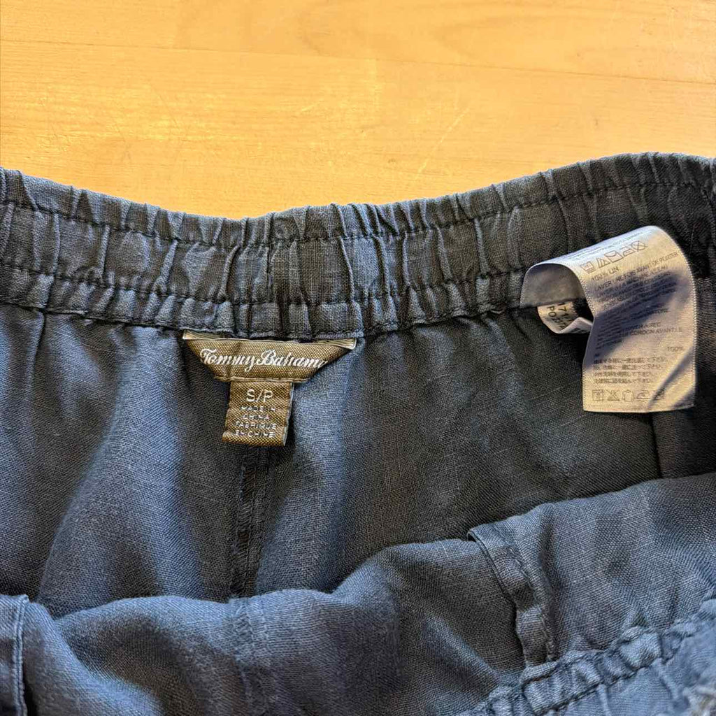 Tommy Bahama Women Size S Navy Linen Preloved Shorts