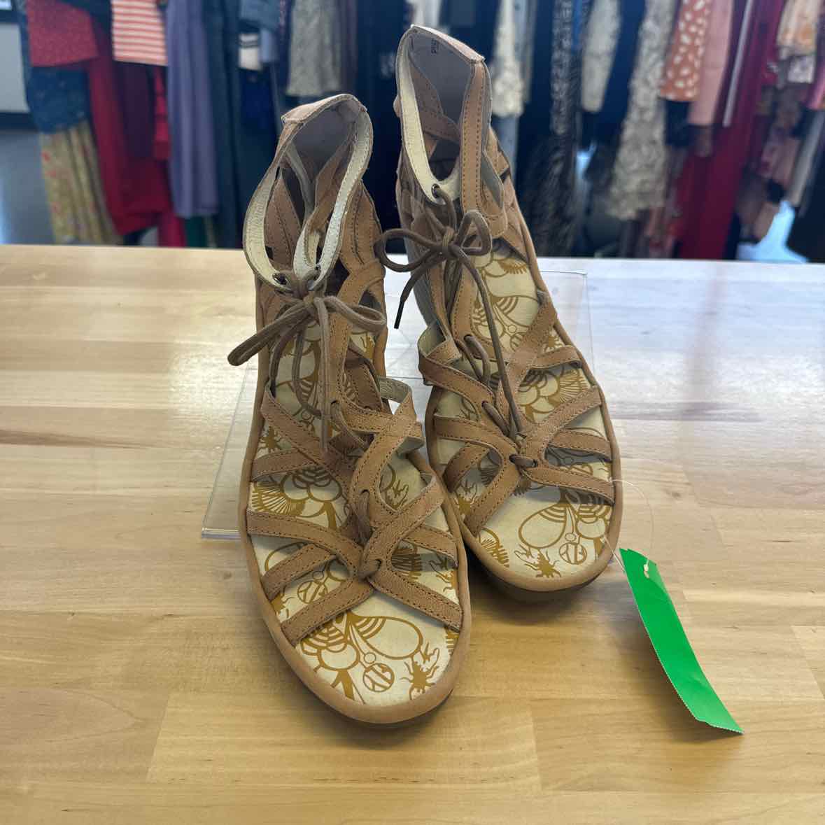 Fly London Shoe Size 41 Tan Wedges