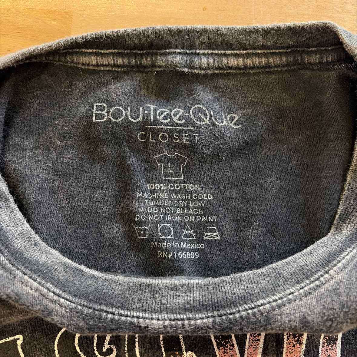 Bou Tee Que Size L Black New T-shirt