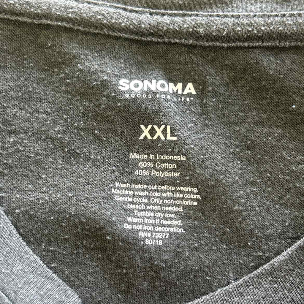 Sonoma Size XXL Gray Preloved T-Shirt SS