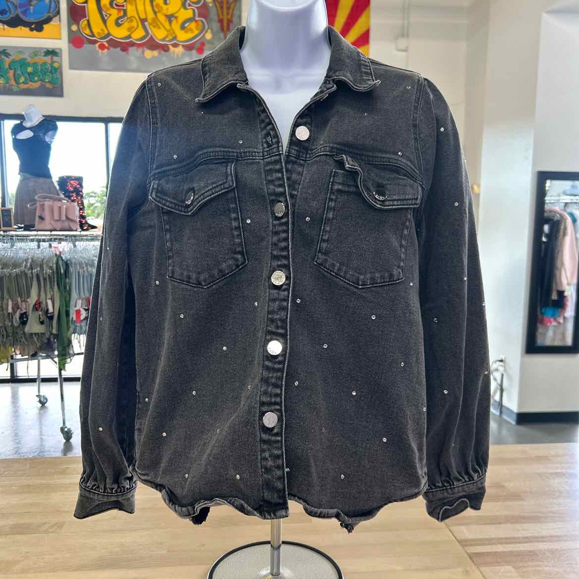 Cras Size 38 Gray Denim Preloved Jacket