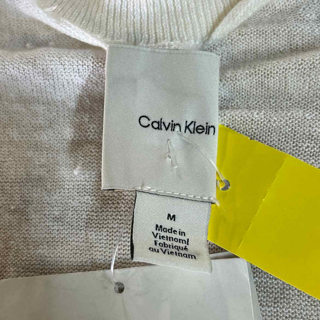 Calvin Klein Size M Off White New Blouse SS