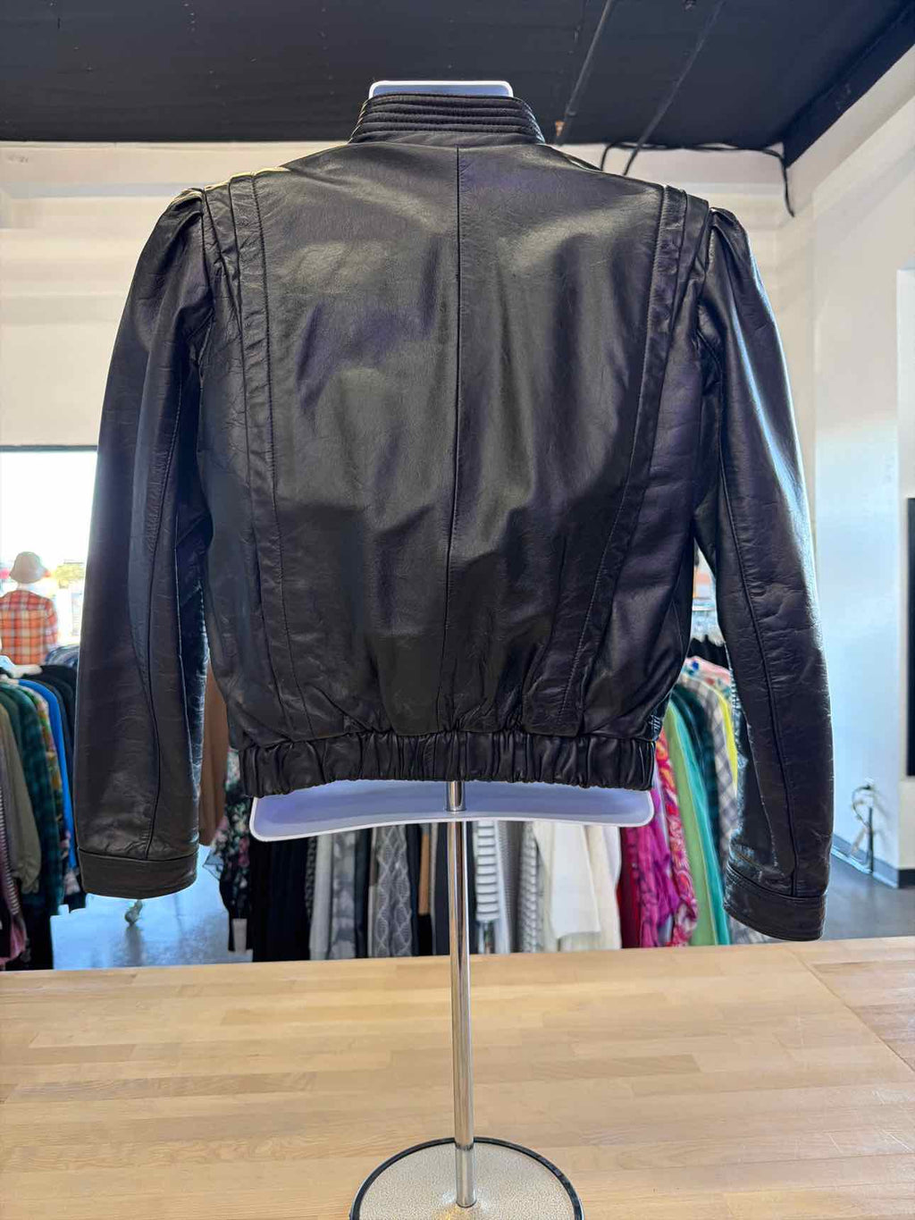 CasaBlanca Size 9 Black Leather Jacket