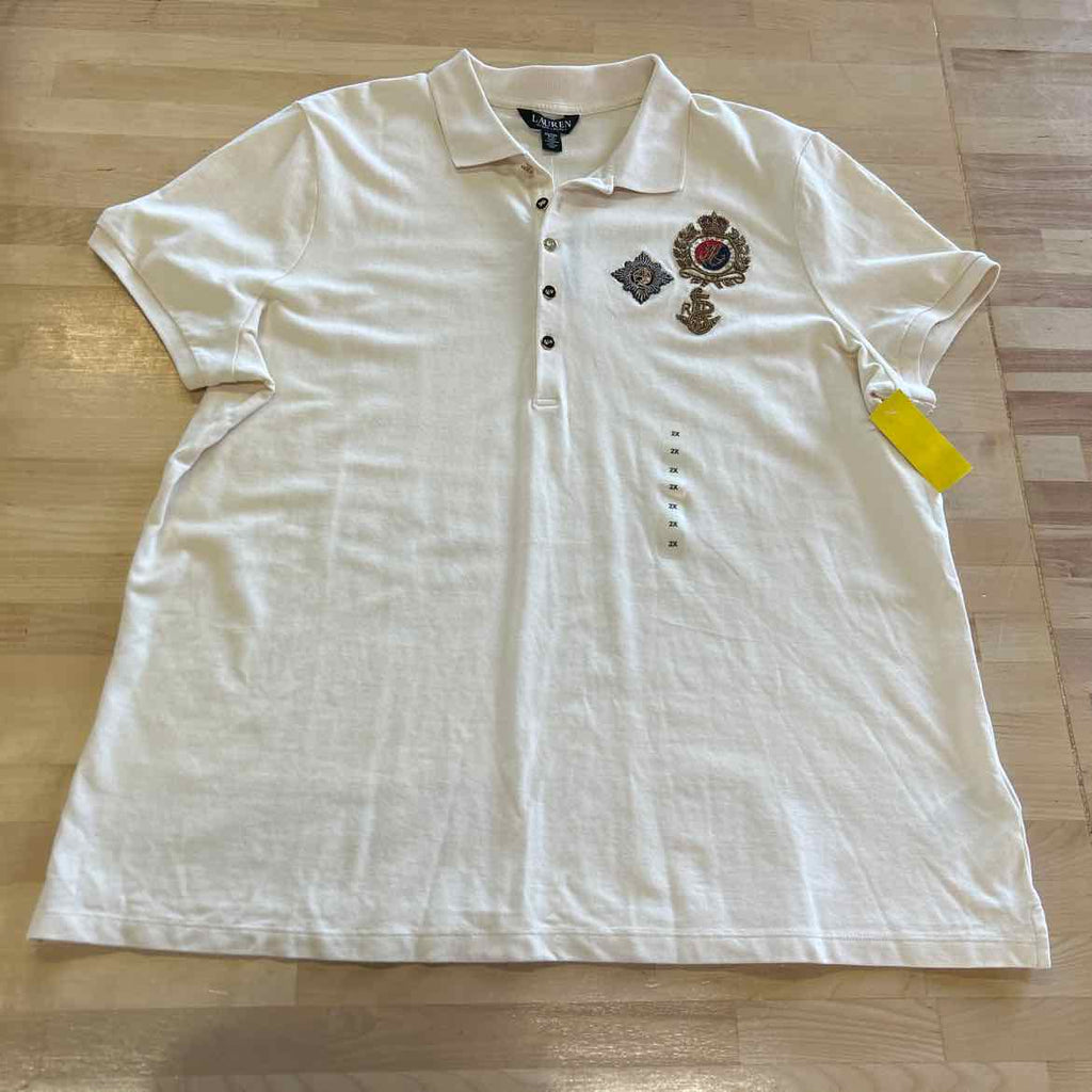 Ralph Lauren Size 2X Cream Polo