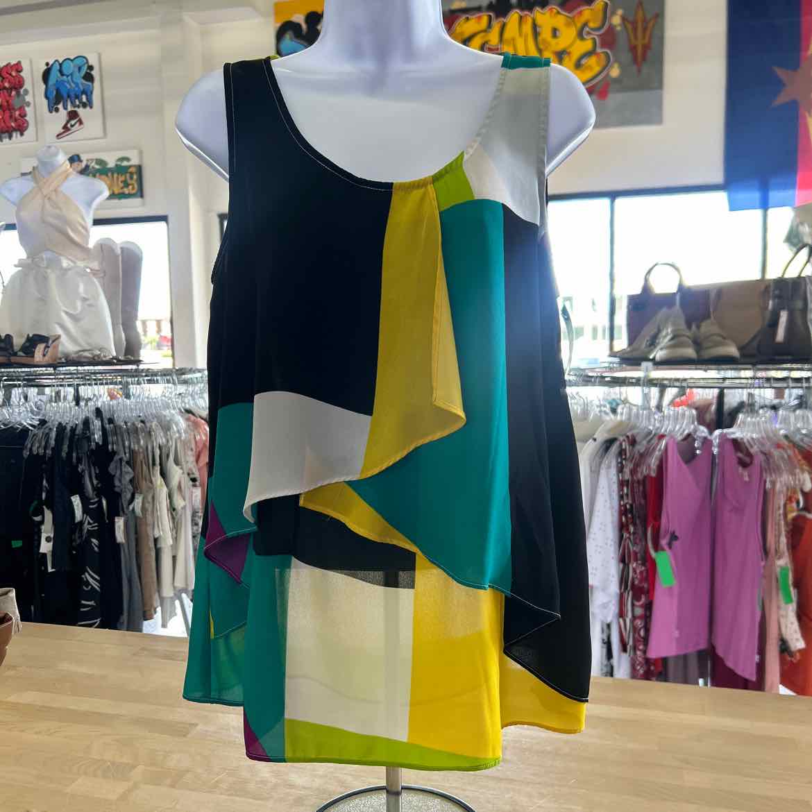 Worthington Size M Multi - Fall Preloved Tank