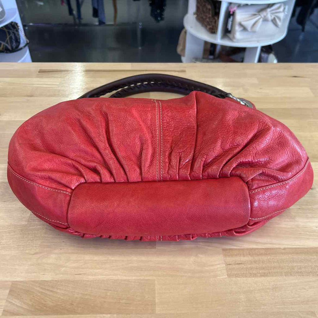Ellington Red Leather Preloved Handbag