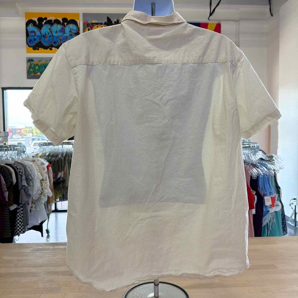 Columbia Size XXL Orange & Green Stripe Preloved MENS Short Sleeve Shirt