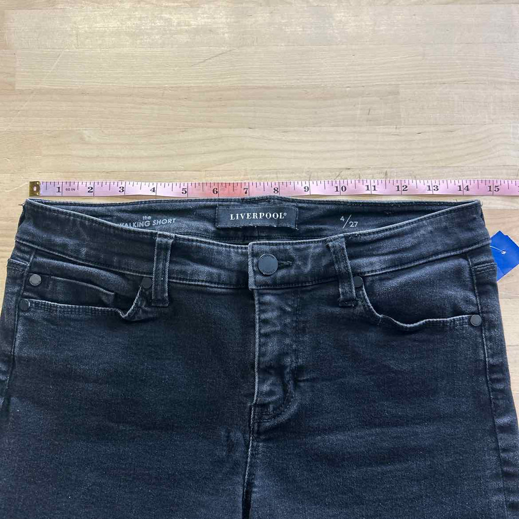 Liverpool Women Size 4 Black Preloved Shorts