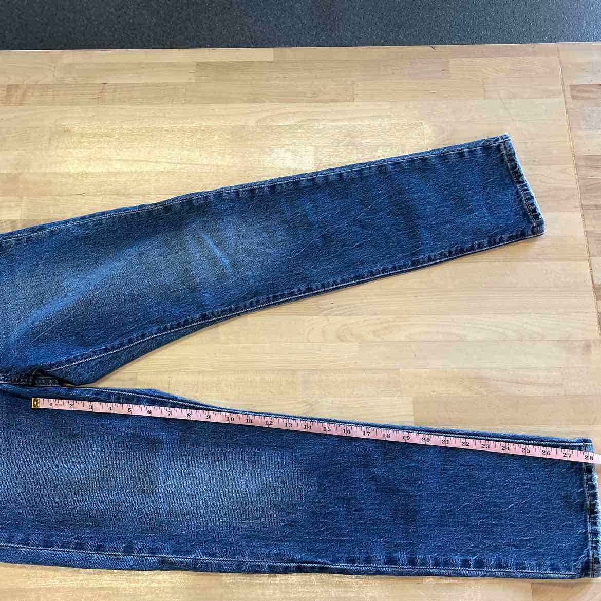 Levi's Size 23 Blue Preloved 501 Button Fly Jeans