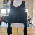 Material Girl Size S Black Sheer Preloved Longsleeve