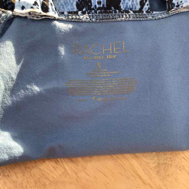 Rachel Roy Size S Snakeskin Print Cutout One-Piece Blue Swimsuit NWT