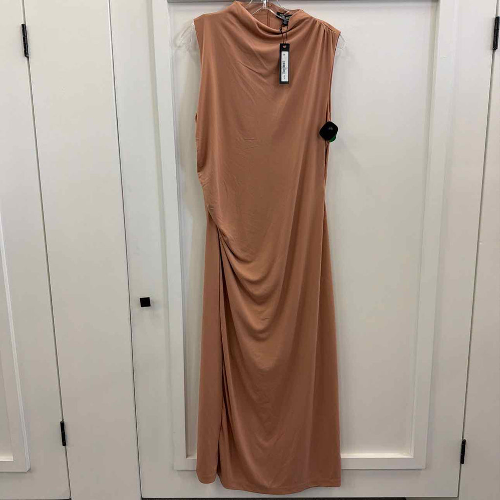Steve Madden Women's Mo Mock Neck MIDI Dress - Hazelnut