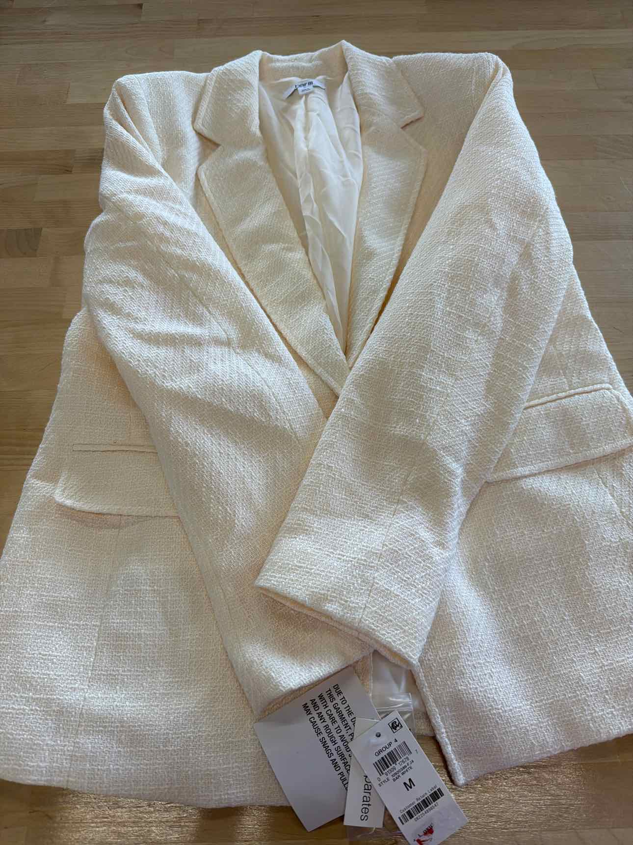 Bar III Size M White New Blazer