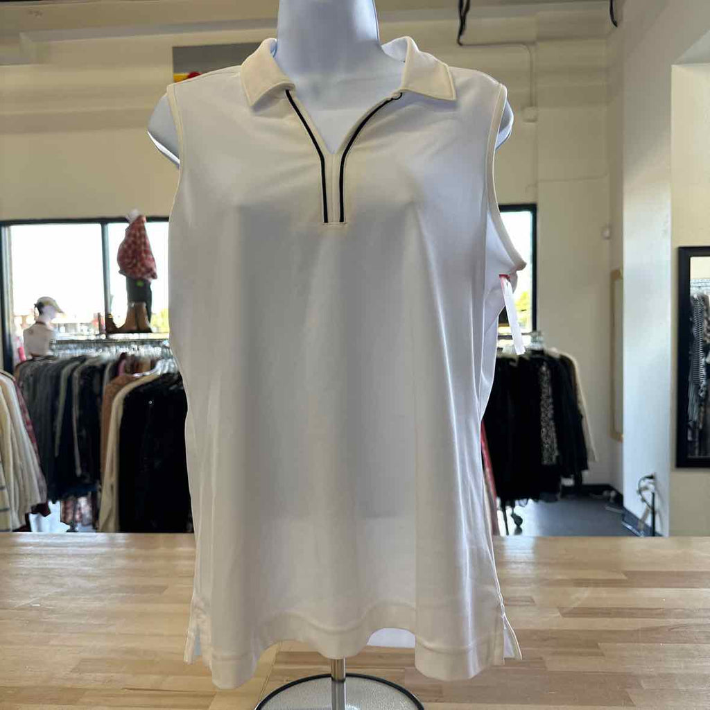 Pebble Beach Size L White Polo