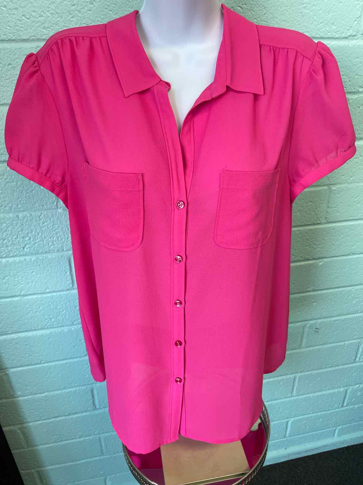 Loft Size L Pink Shirt