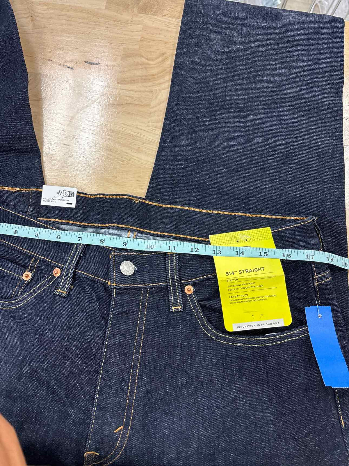 Levi's 514 Straight Jeans - Men's - 34X32 - Dark Wash / Cleaner