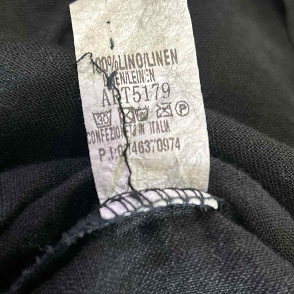 I Love Linen Size M Black Linen Preloved Jacket