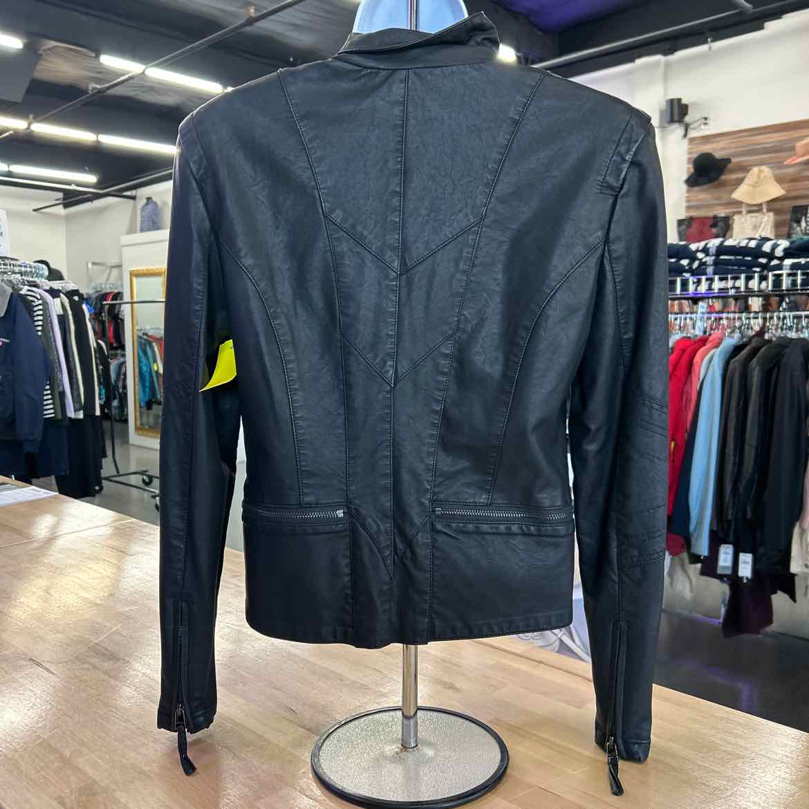 Blank NYC Size M Black Leather Jacket