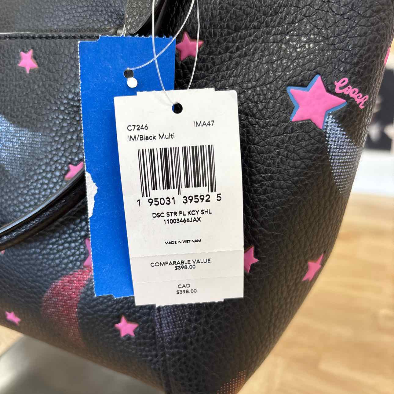Coach Pink & Black Handbag