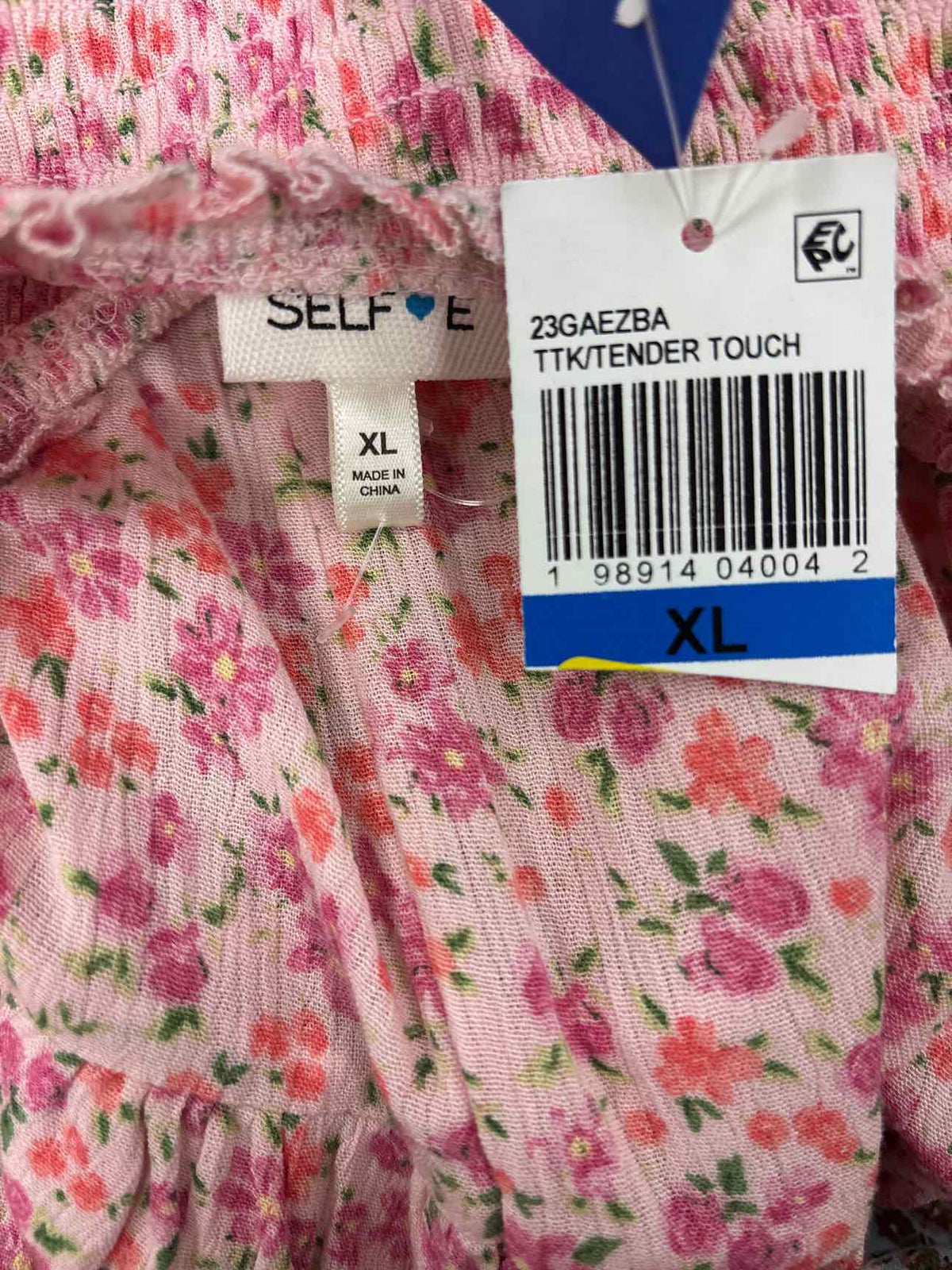 Self E Size XL Pink New Romper