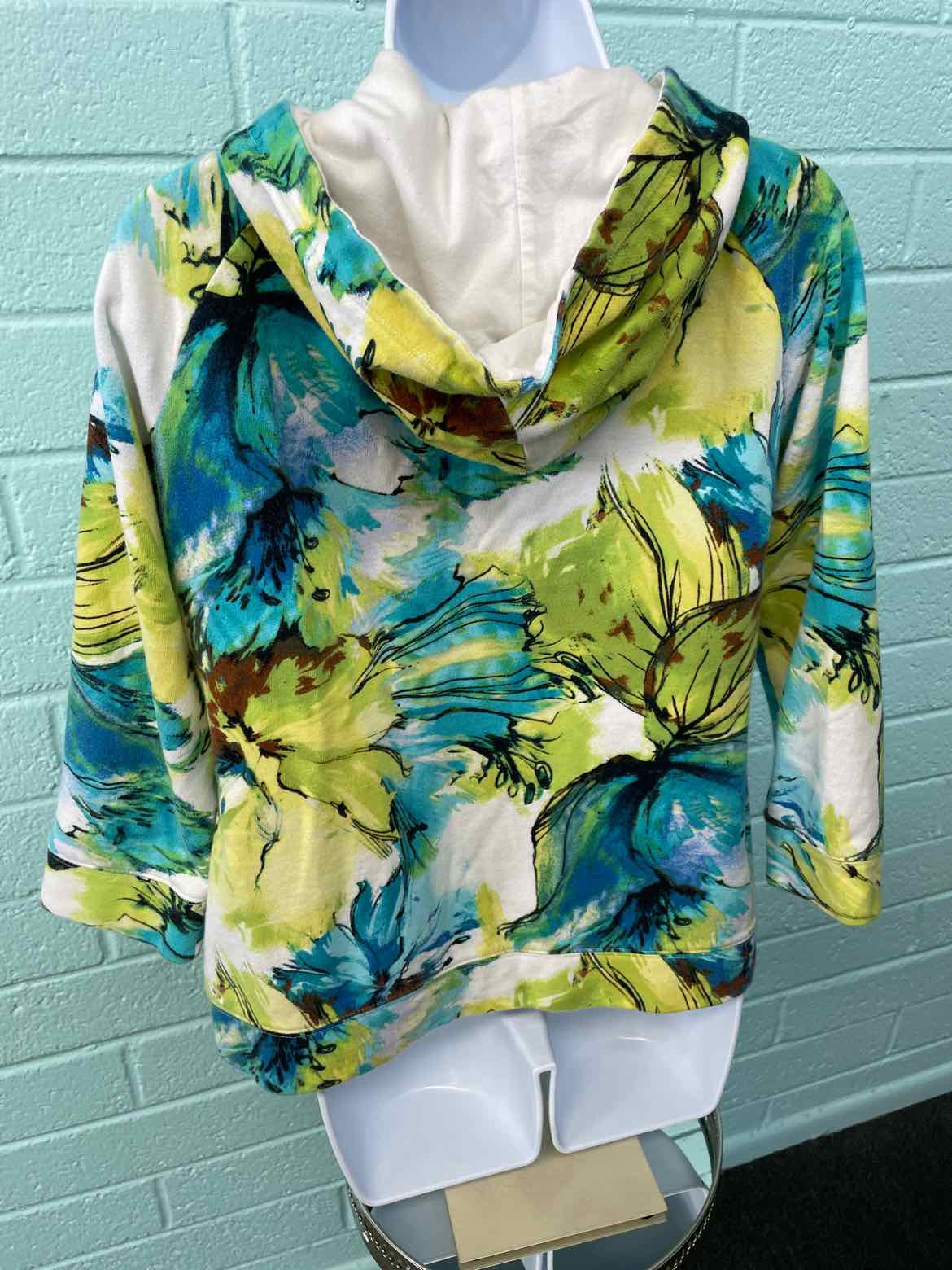 Chico's Size 1 Green/Blu Jacket