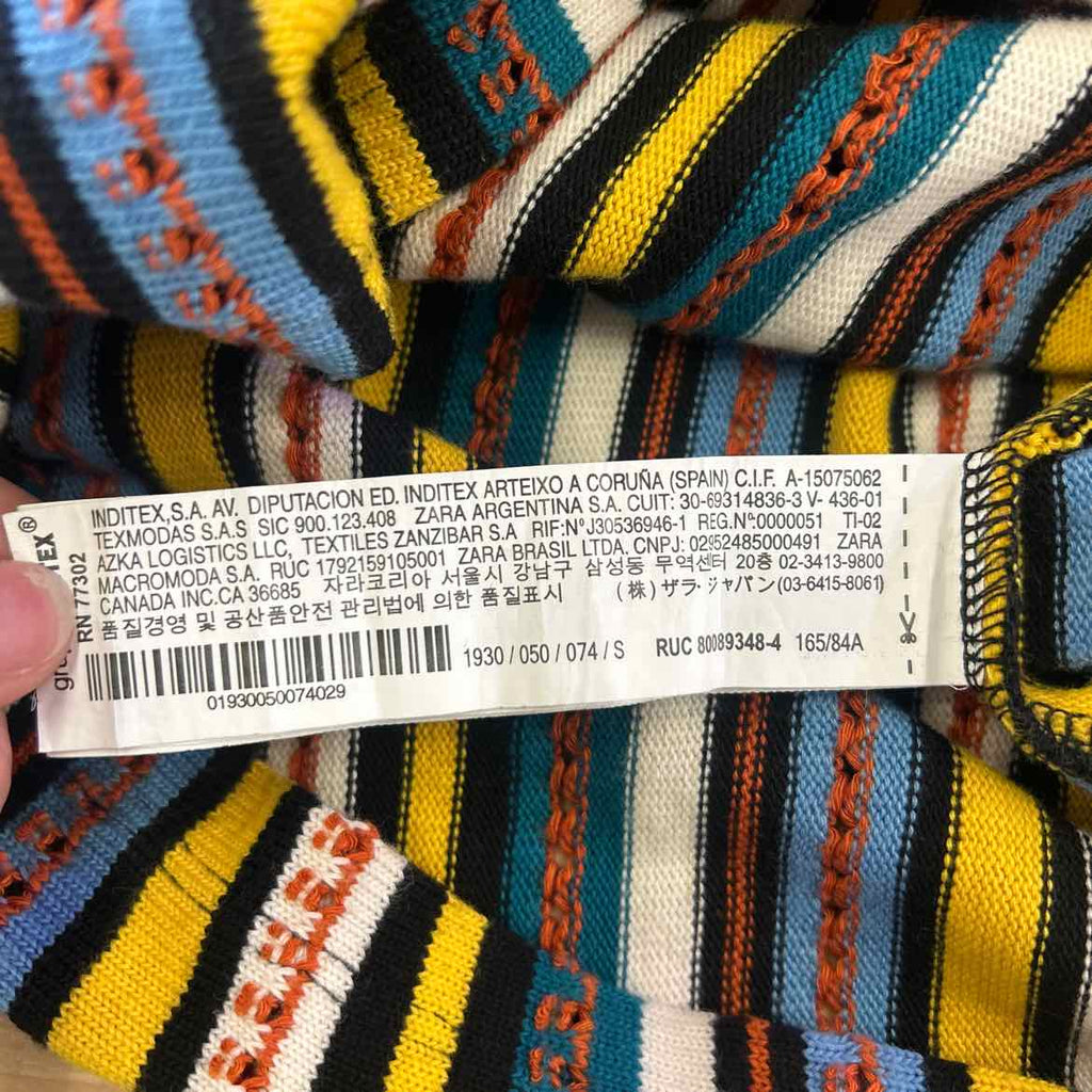 zara Size S Multi-Color Knit Preloved Romper