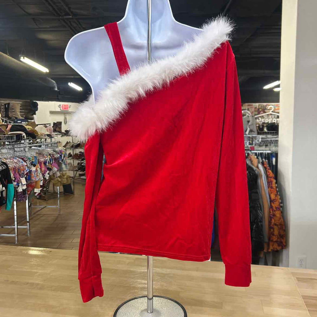 Vidussa Size M Red & white Velvet Shirt