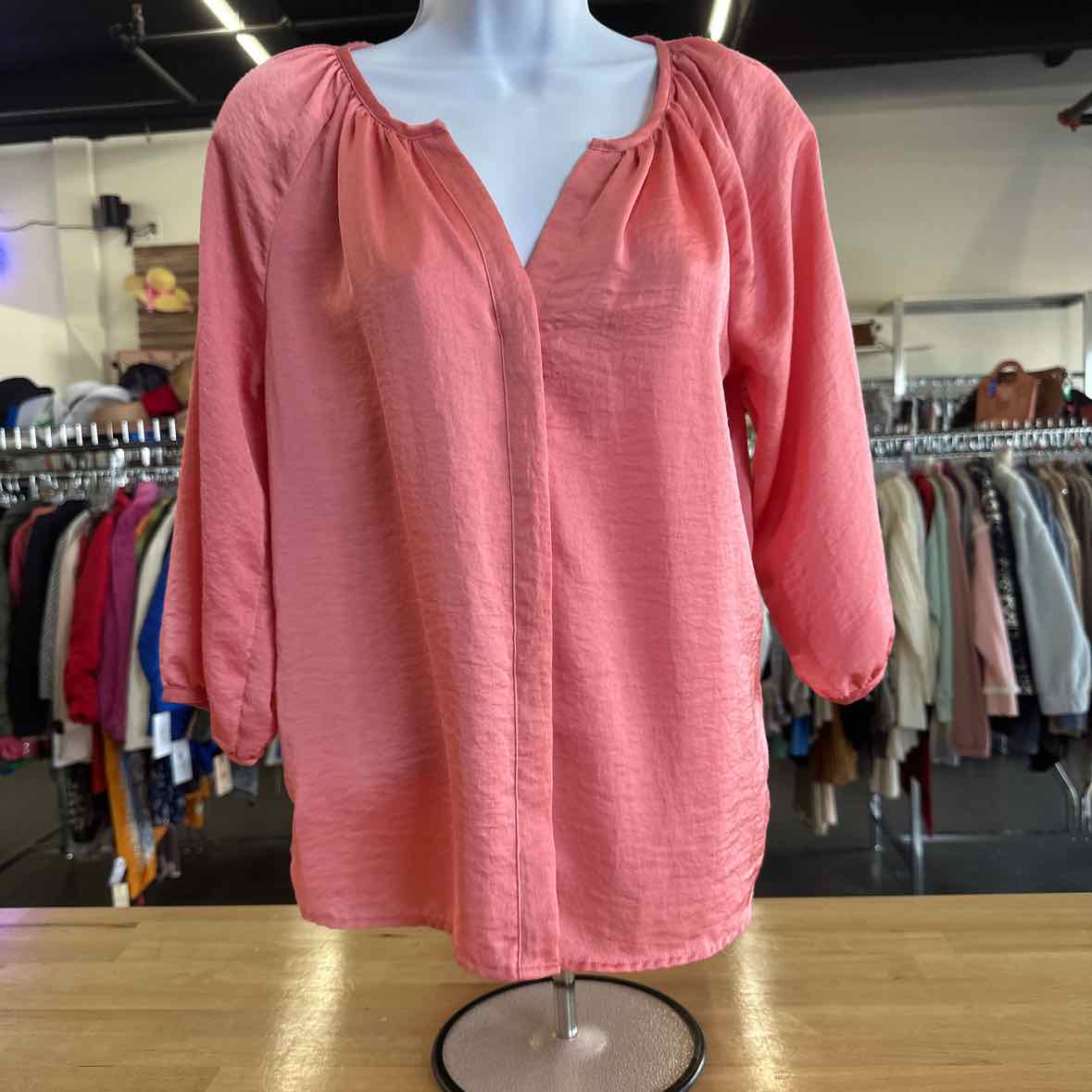 Talbots Size 4P Pink Blouse