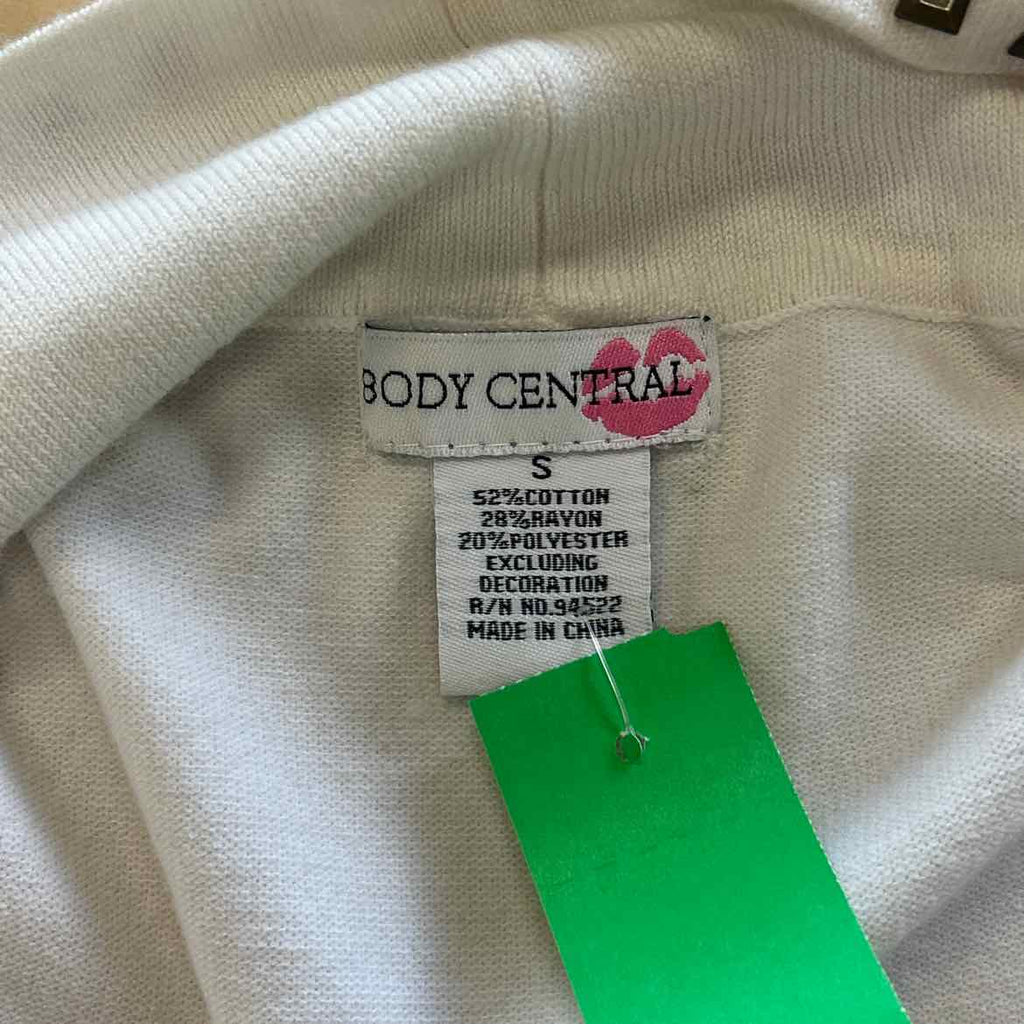 body central Size S White Preloved Cardigan