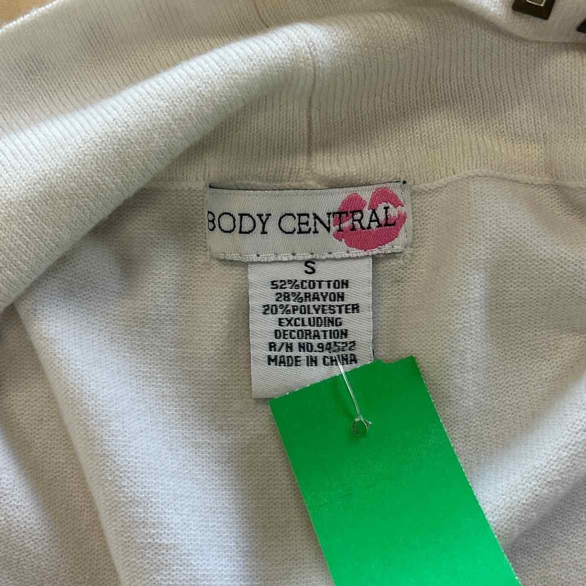 body central Size S White Preloved Cardigan