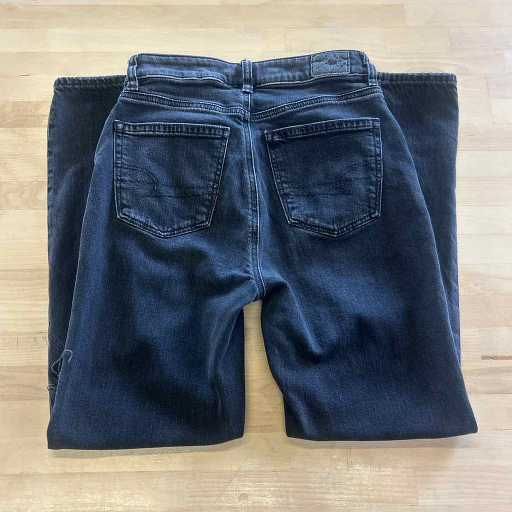American Eagle Size 000 Black Denim Preloved Jeans