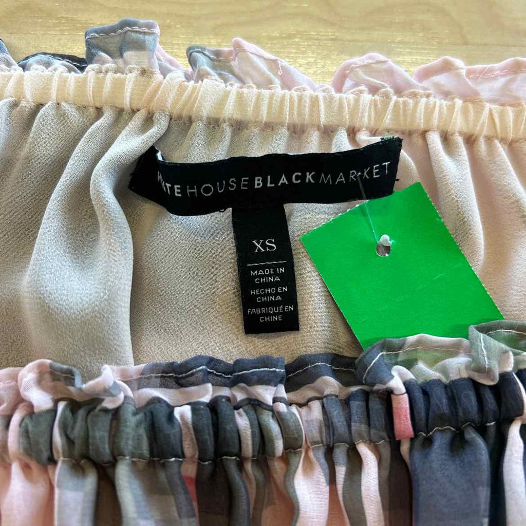 WHBM Size XS Pink Print Blouse