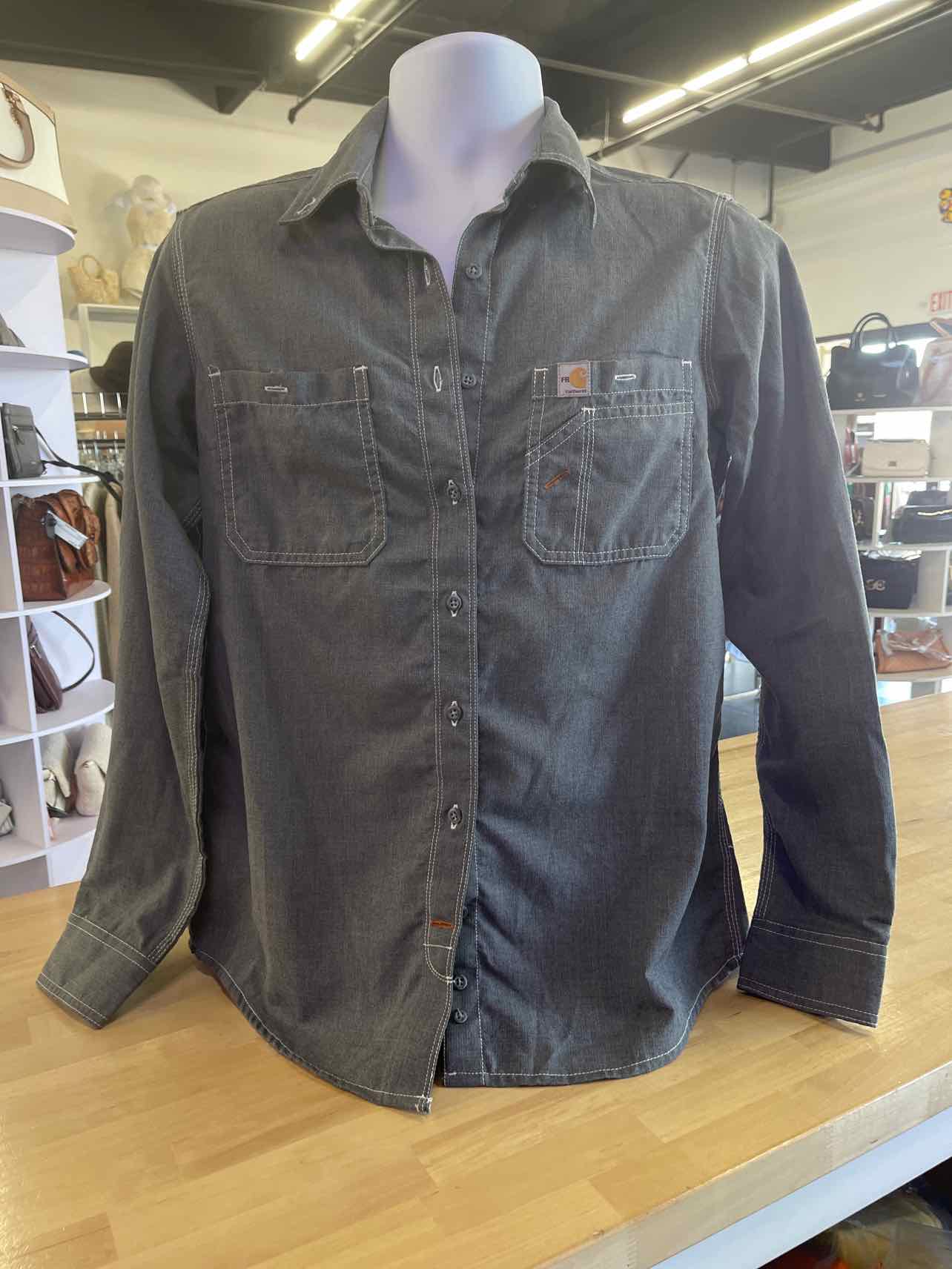 Carhartt Size M Gray Preloved Button Down LS