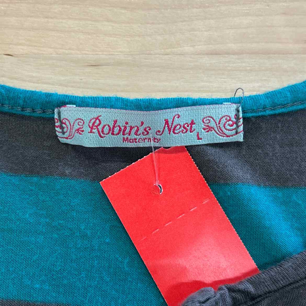 Robins Nest Size L Teal Longsleeve