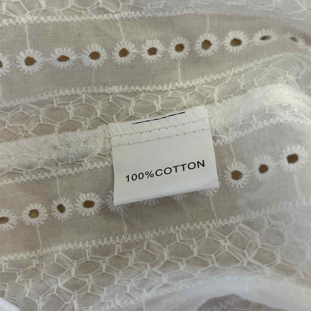 la diosa Size L White Cotton New Blouse SS
