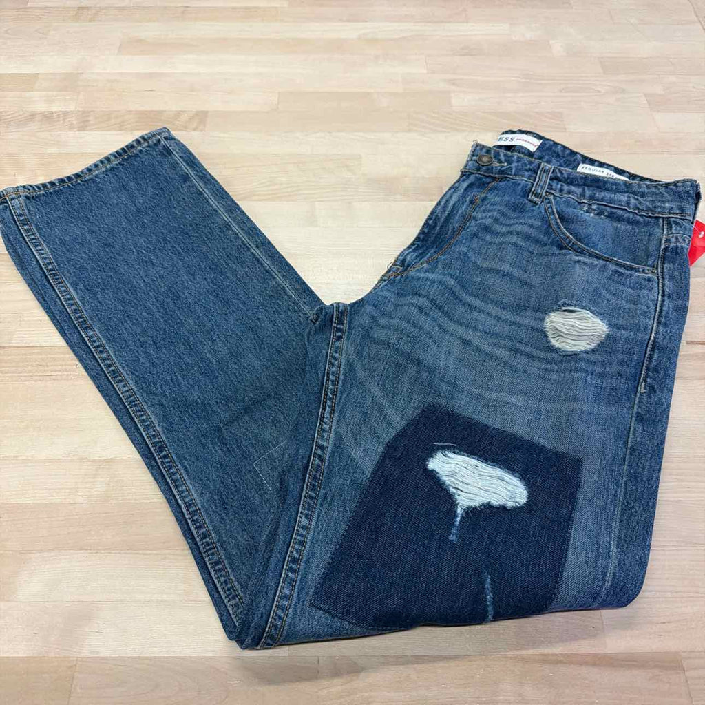Guess Size 33x32 Blue Denim New Jeans
