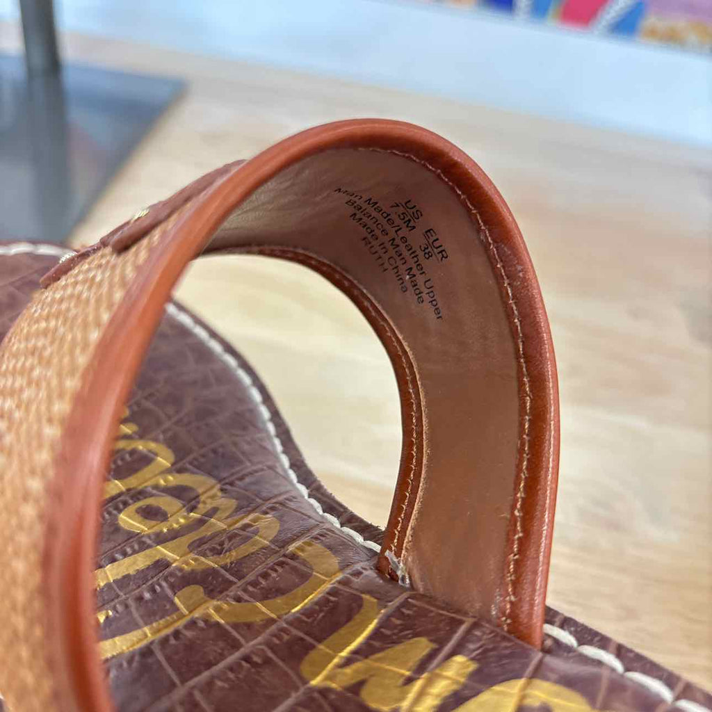 Sam Edelman Size 7.5 Brown Wedges