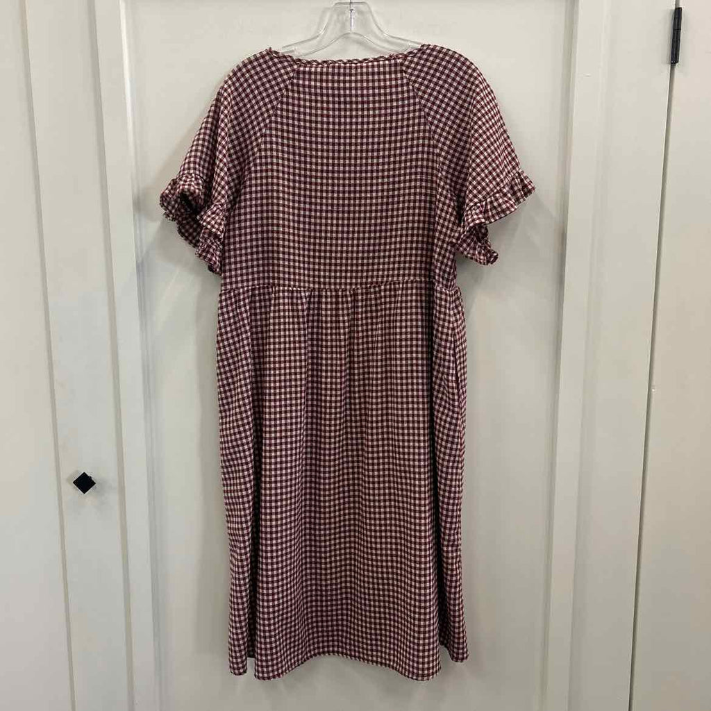 Lein In Co Size M Red White Preloved Dress