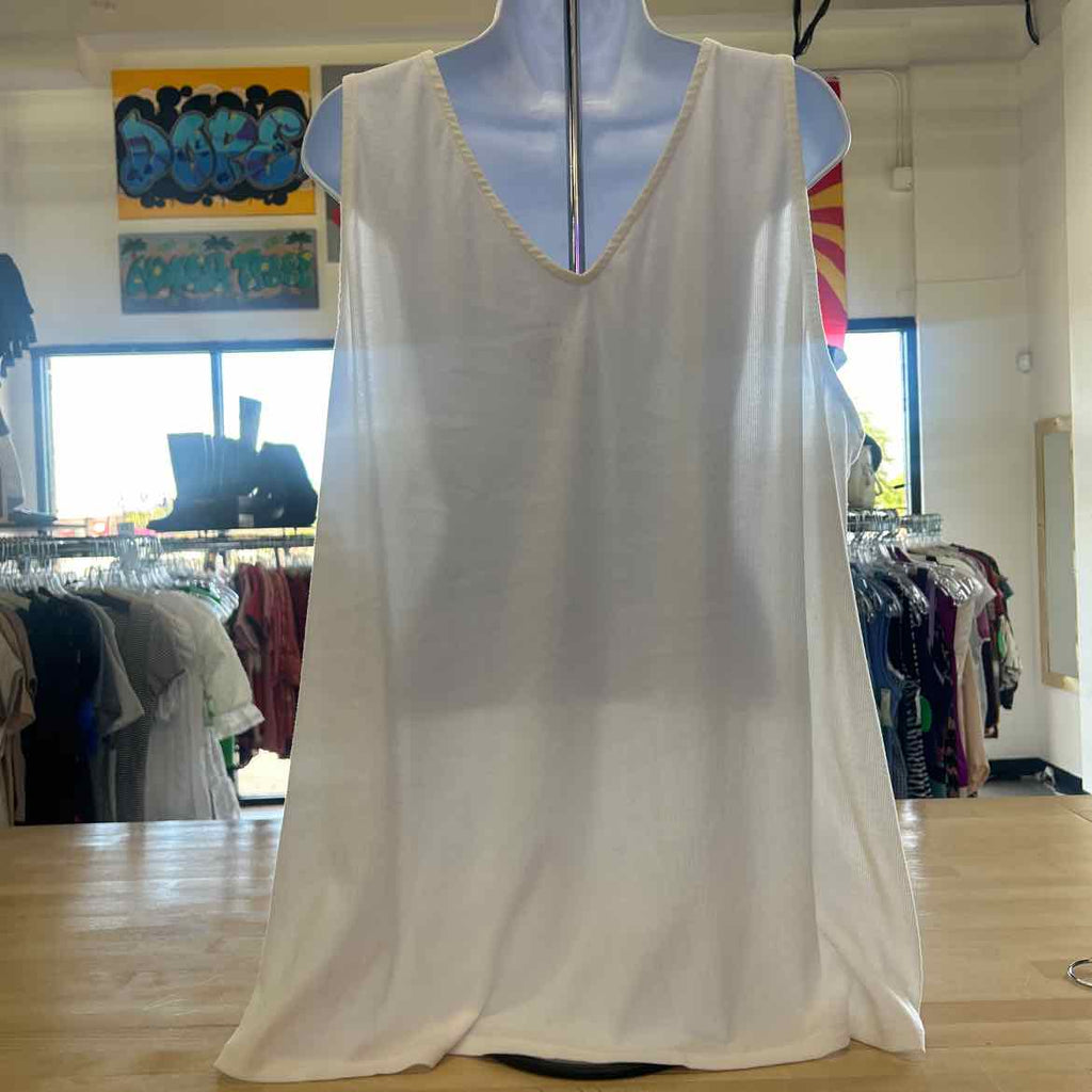 Lane Bryant Size 26/28 White Ribbed New Tank