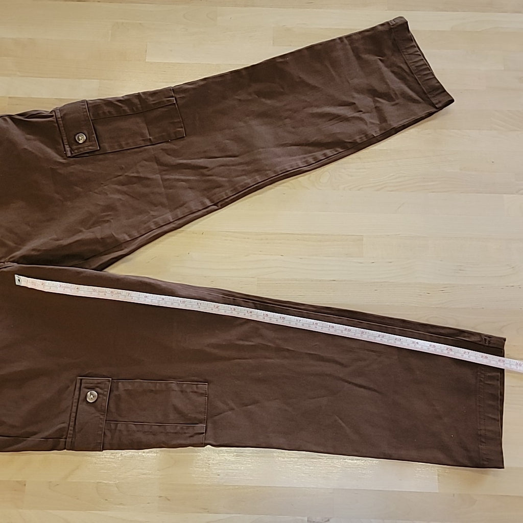 Club Room Men's Size 32 Regular-Fit Stretch Cargo Pants - Classic Brown