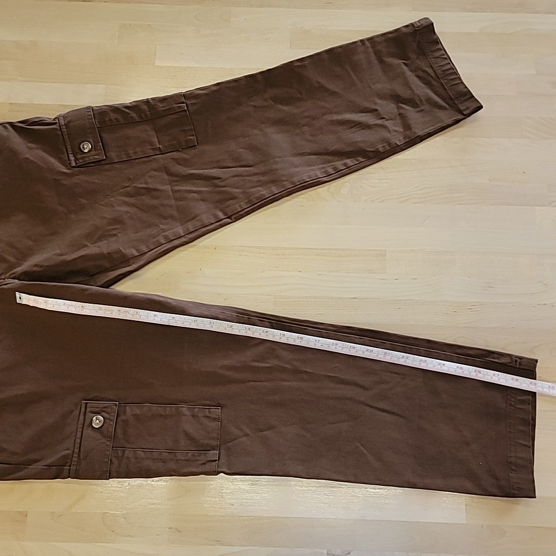 Club Room Men's Size 32 Regular-Fit Stretch Cargo Pants - Classic Brown