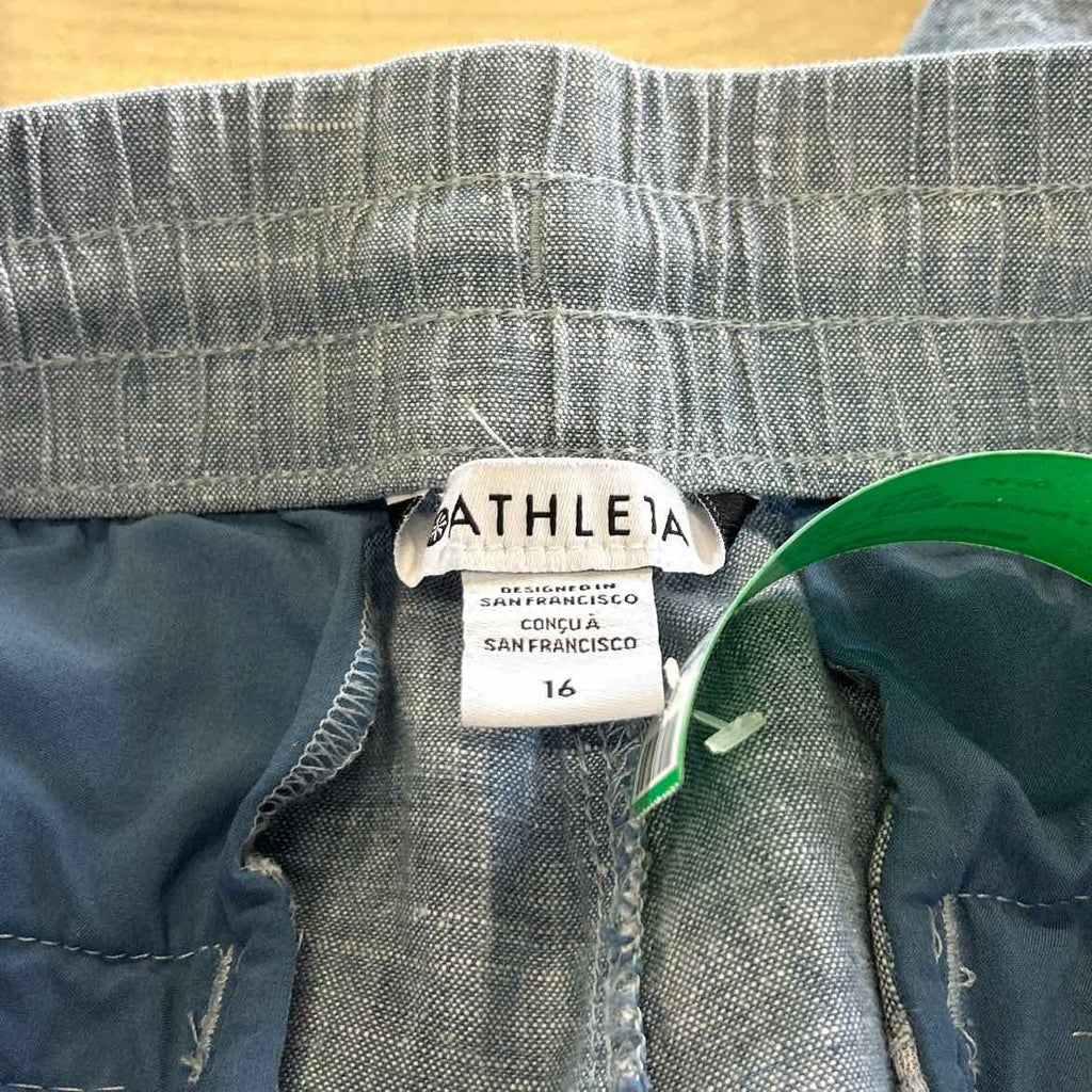 Athleta Size 16 Blue Linen Preloved Jogging Pants