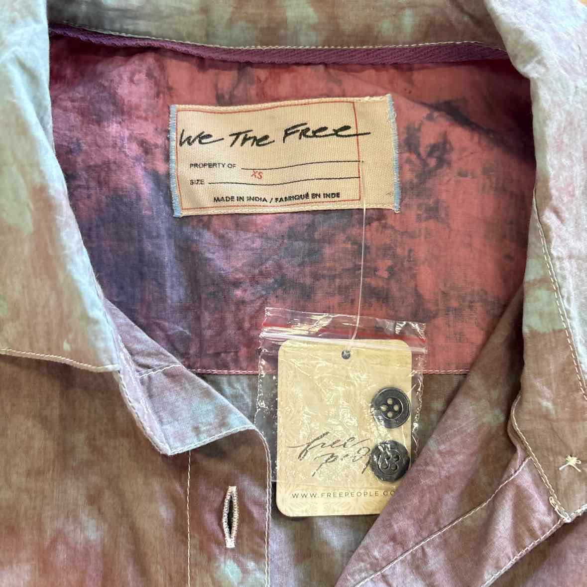 we the free Size XS Multi-Color Button Down Shirt