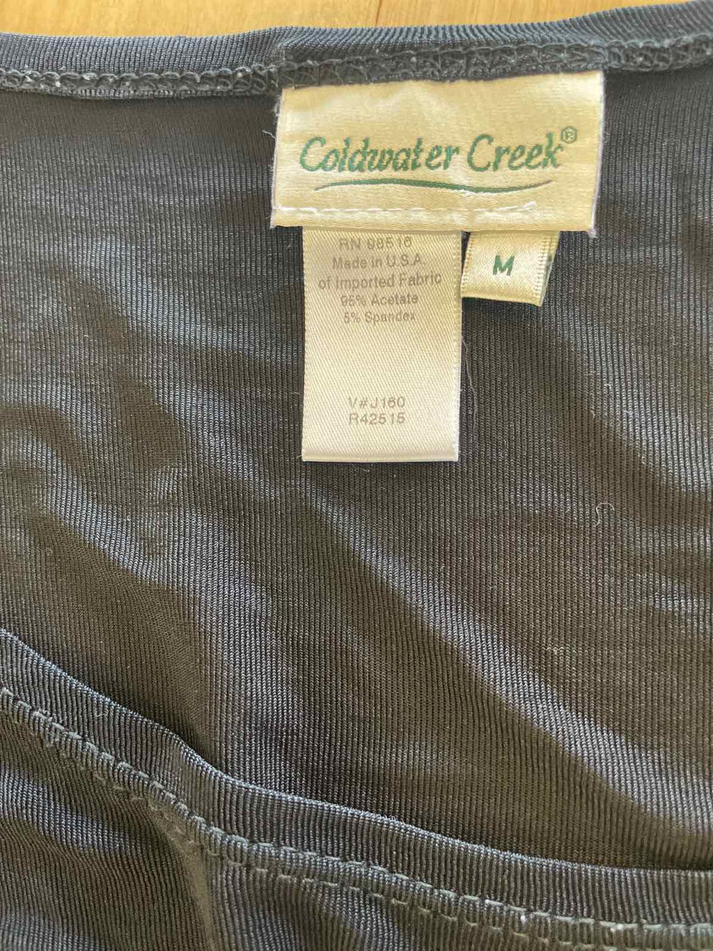 Coldwater Creek Size M Black Long Sleeve