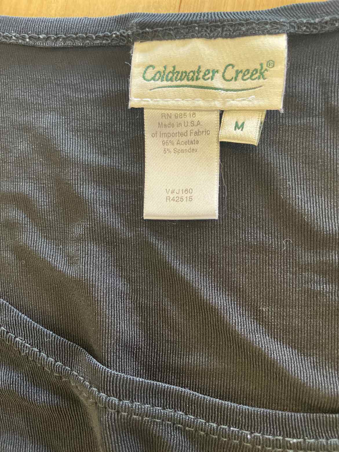 Coldwater Creek Size M Black Long Sleeve